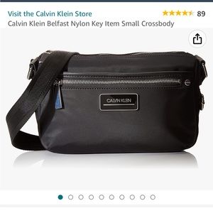 Calvin Klein NWT Black Belfast Nylon Key Item Small Crossbody